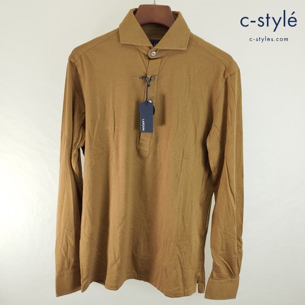 LARDINI ラルディーニ ロングスリーブポロシャツ M ブラウン 長袖 JWANDRY