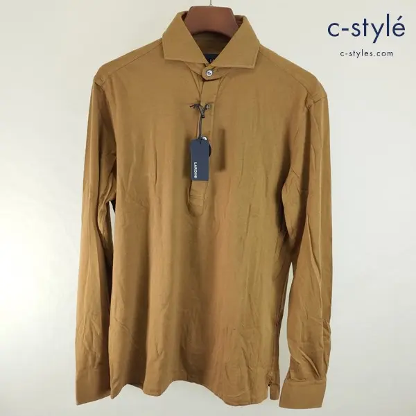 LARDINI ラルディーニ ロングスリーブポロシャツ M ブラウン 長袖 JWANDRY
