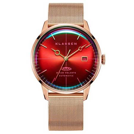 KLASSE14(クラスフォーティーン) ディスコ ボランテ スターダスト ローズゴールド ウィズメッシュストラップ 40ミリ オートマティック メンズ