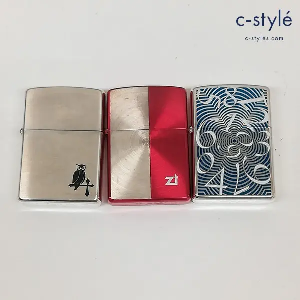 ZIPPO ジッポー オイルライター フクロウ 数字 2006 他 喫煙具 計3点