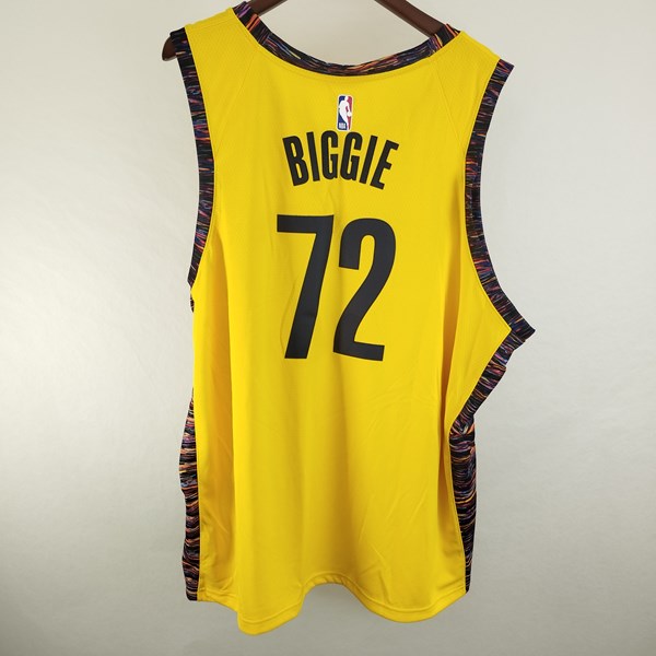 NIKE ナイキ NBA バスケットボール ゲームシャツ 3XL イエロー ブルックリンネッツ