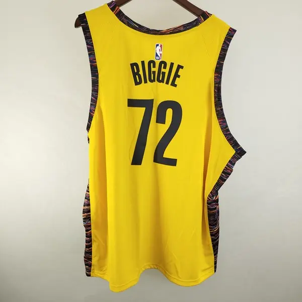 NIKE ナイキ NBA バスケットボール ゲームシャツ 3XL イエロー ブルックリンネッツ