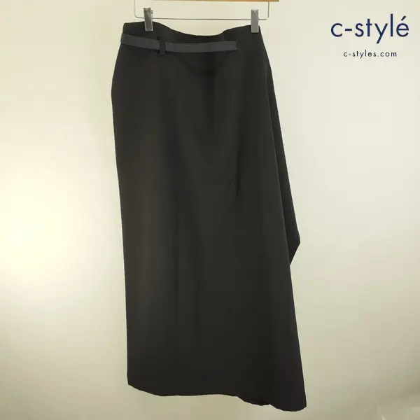 Y’s ワイズ 巻きスカート 3 ブラック YR-S23-196 毛100% レディース