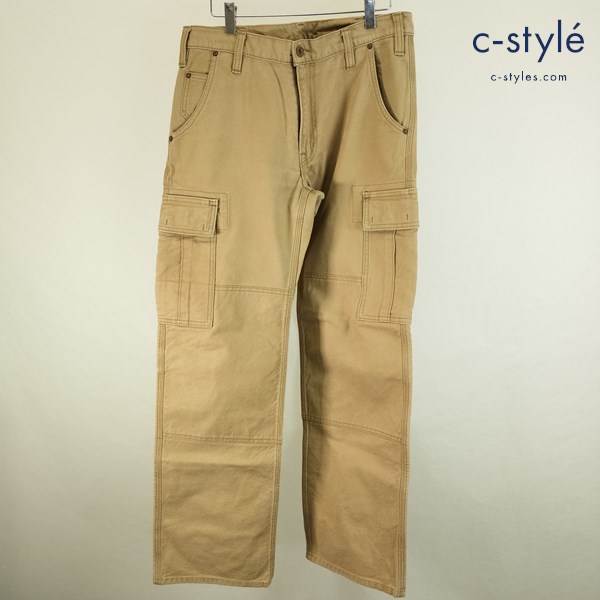 IRON HEART アイアンハート ダブルニーカーゴパンツ W33 ベージュ 綿100%