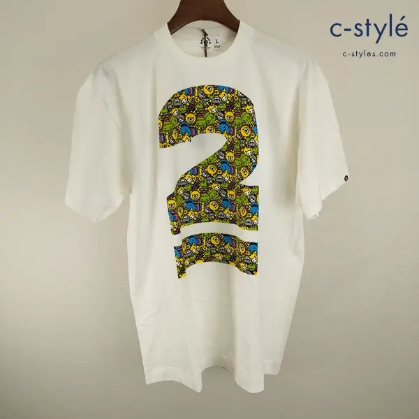 A BATHING APE アベイシングエイプ Tシャツ L ホワイト 綿100%