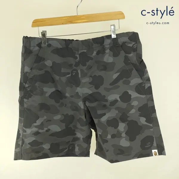 A BATHING APE アベイシングエイプ カモショーツ L ブラック系 ハーフパンツ