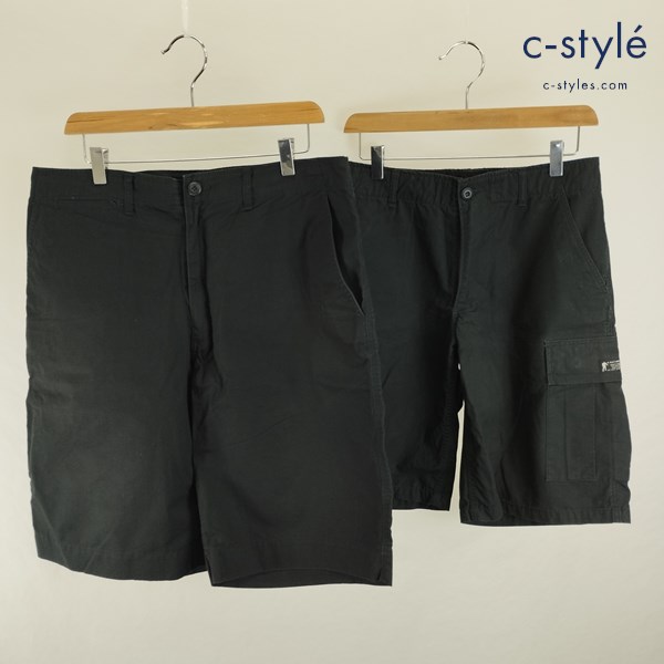 A BATHING APE アベイシングエイプ ハーフカーゴパンツ S ハーフパンツ XL ブラック 綿100%