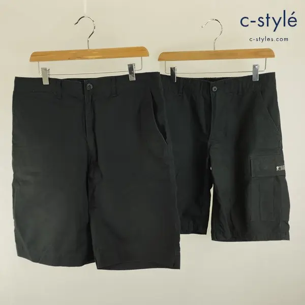 A BATHING APE アベイシングエイプ ハーフカーゴパンツ S ハーフパンツ XL ブラック 綿100%