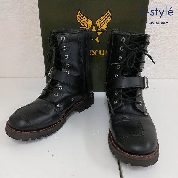 AVIREX アヴィレックス ブーツ 25.5cm ブラック AV2100 ハイカット レザー