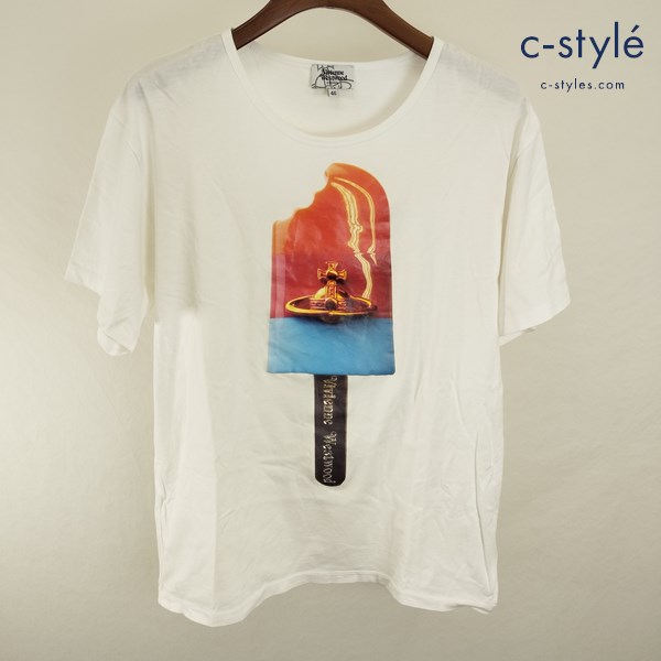 VivienneWestwoodMAN ヴィヴィアンウエストウッドマン アイスバープリントTシャツ 46 ホワイト