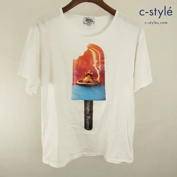 VivienneWestwoodMAN ヴィヴィアンウエストウッドマン アイスバープリントTシャツ 46 ホワイト