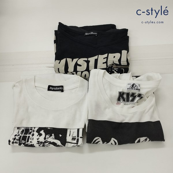 HYSTERIC GLAMOUR ヒステリックグラマー 半袖Tシャツ フリーサイズ プリント ガール レディース 計3点