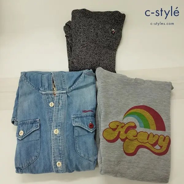 HYSTERIC GLAMOUR パーカー デニムワンピース 長袖シャツ フリーサイズ レディース 計3点