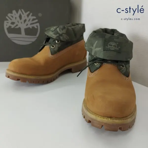 Timberland ティンバーランド ロールトップブーツ 26cm グリーン×ブラウン TB0A1QY4 カモフラージュ柄
