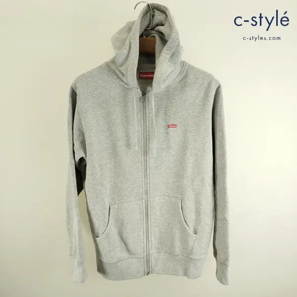 Supreme シュプリーム Small Box Zip Up Hooded Sweatshirt M グレー パーカー ジップアップ