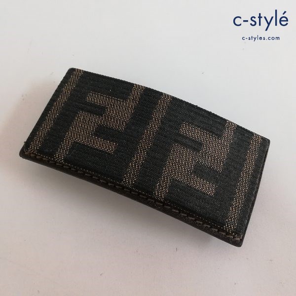 FENDI フェンディ バレッタ ブラウン ズッカ柄 ヘアアクセサリー