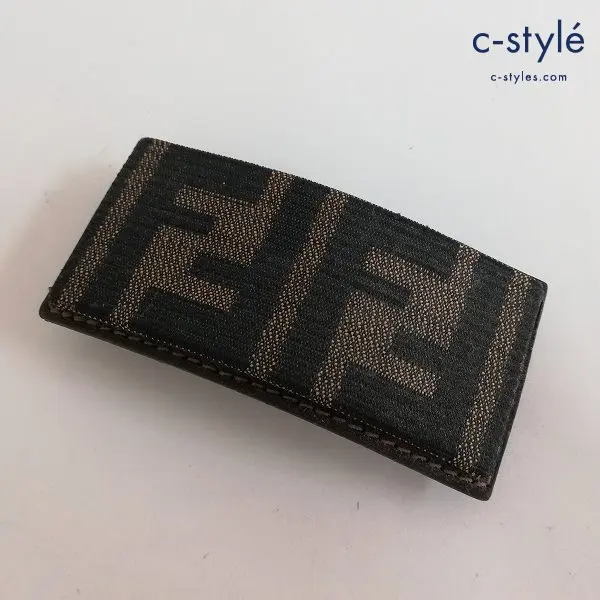 FENDI フェンディ バレッタ ブラウン ズッカ柄 ヘアアクセサリー