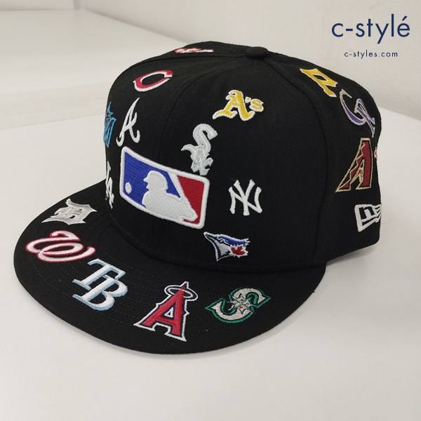 NEWERA ニューエラ キャップ 8 63.5cm ブラック MLB LOGOS 100周年 12590760