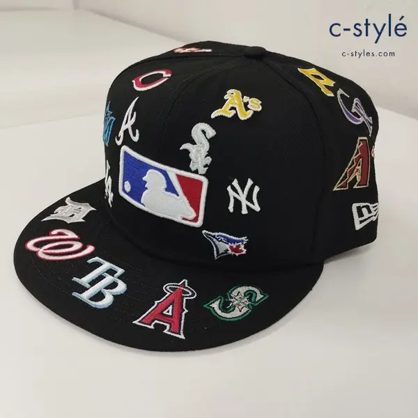 NEWERA ニューエラ キャップ 8 63.5cm ブラック MLB LOGOS 100周年 12590760