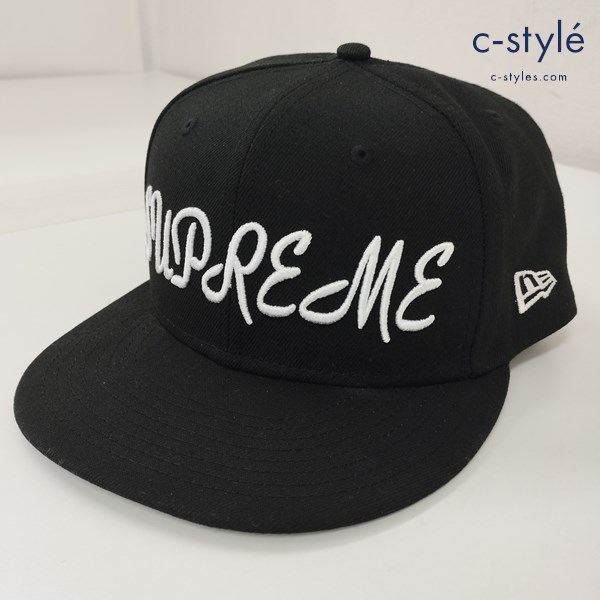 Supreme シュプリーム × NEWERA ニューエラ 23SS Script キャップ 7・5/8 60.6cm ブラック