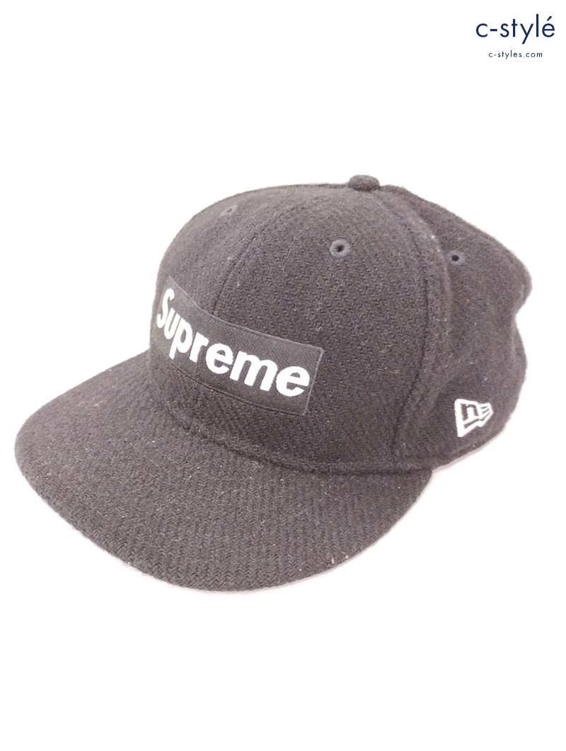 NEWERA ニューエラ × Supreme シュプリーム ハリスツイードキャップ 7・1/2 59.6cm ブラック