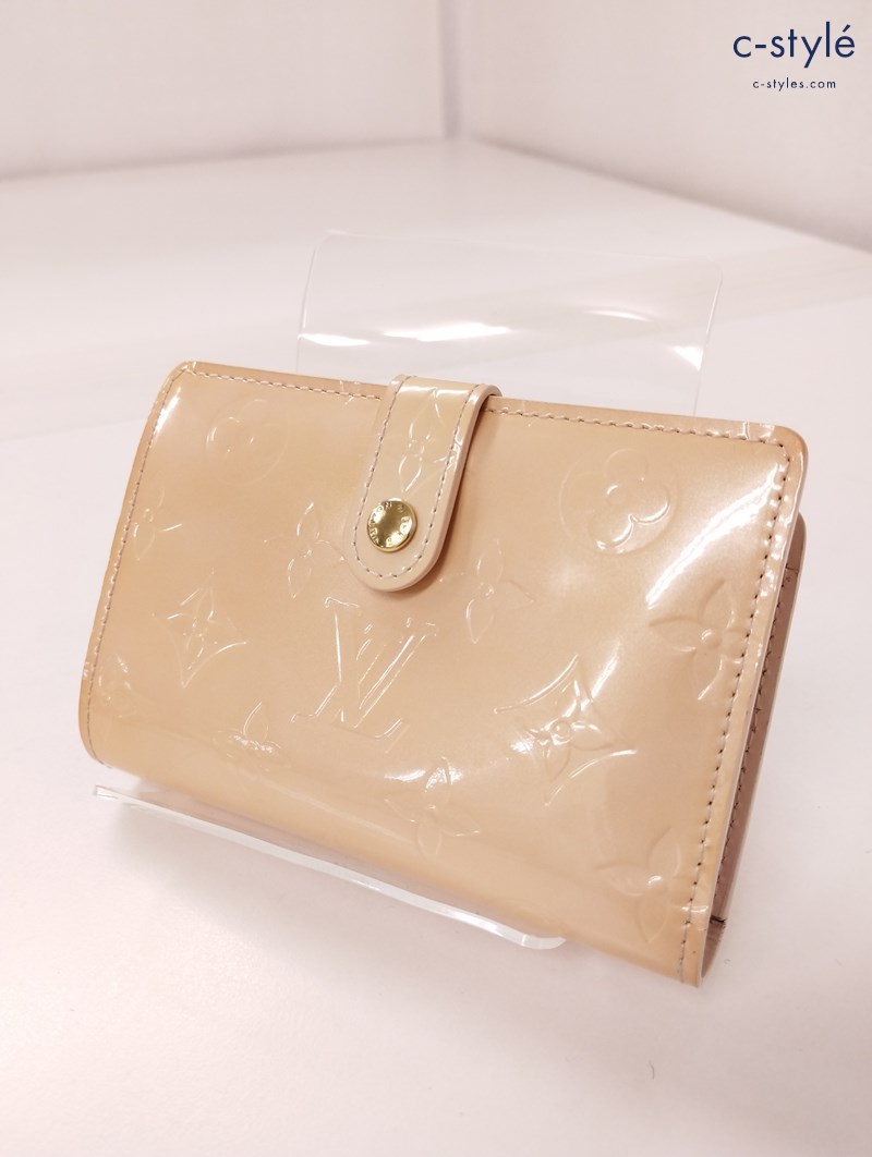 LOUISVUITTON ルイヴィトン ヴェルニポルトフォイユ・ヴィエノワローズフロランタン 財布 ベージュ系