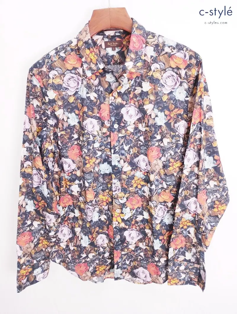 Paul Smith ポールスミス 長袖シャツ L マルチカラー 花柄 バラ