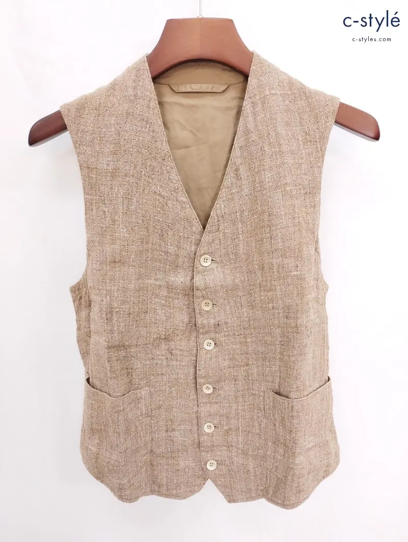 45R フォーティーファイブアール ベスト 2 ベージュ系 ジレ 麻 リネン レディース