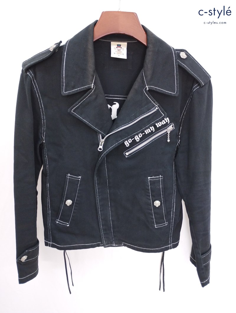 CREAM SODA クリームソーダ HUG ライダースジャケット M ブラック 綿100%