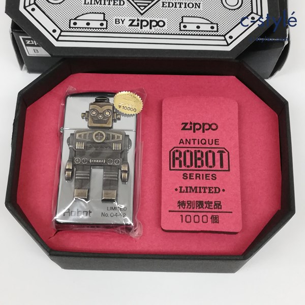 ZIPPO ジッポー オイルライター シルバー ANTIQUE ROBOT SERIES LIMITED EDITION 1996年 特別限定品 喫煙具