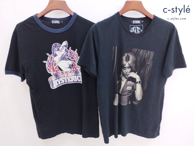 HYSTERIC GLAMOUR ヒステリックグラマー 半袖Tシャツ M ブラック THE RUNAWAYS・I LOVE LONDON