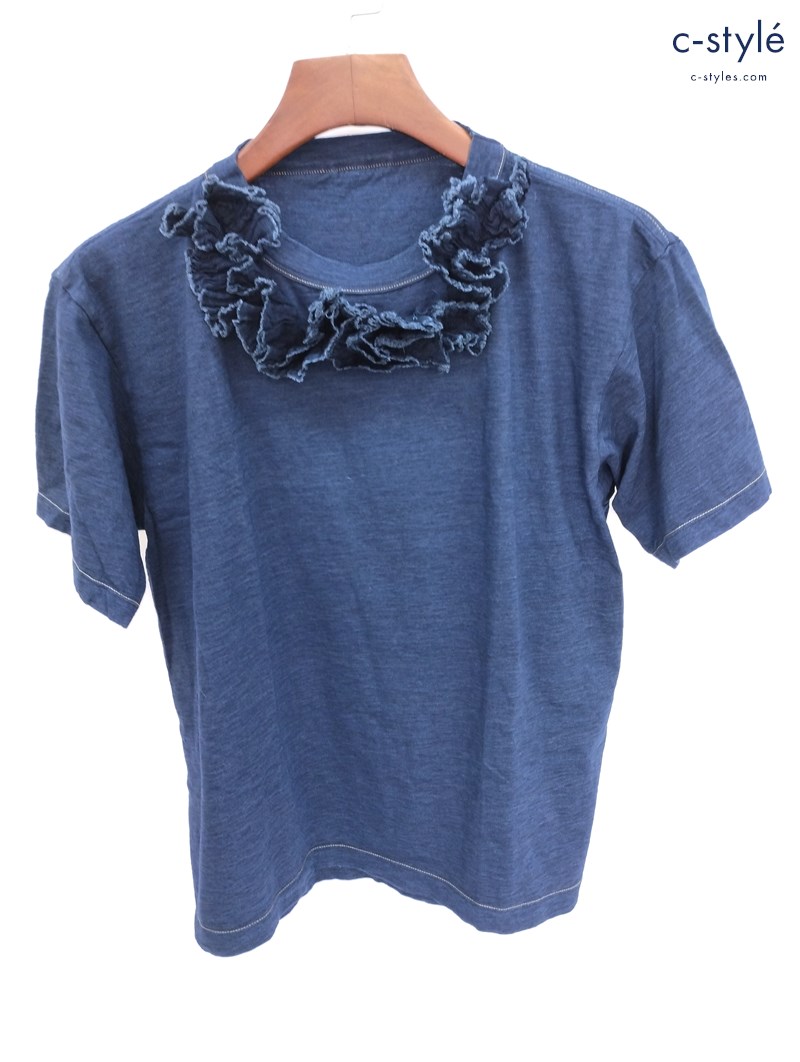 45R フォーティーファイブアール 半袖カットソー インディゴ Tシャツ レディース