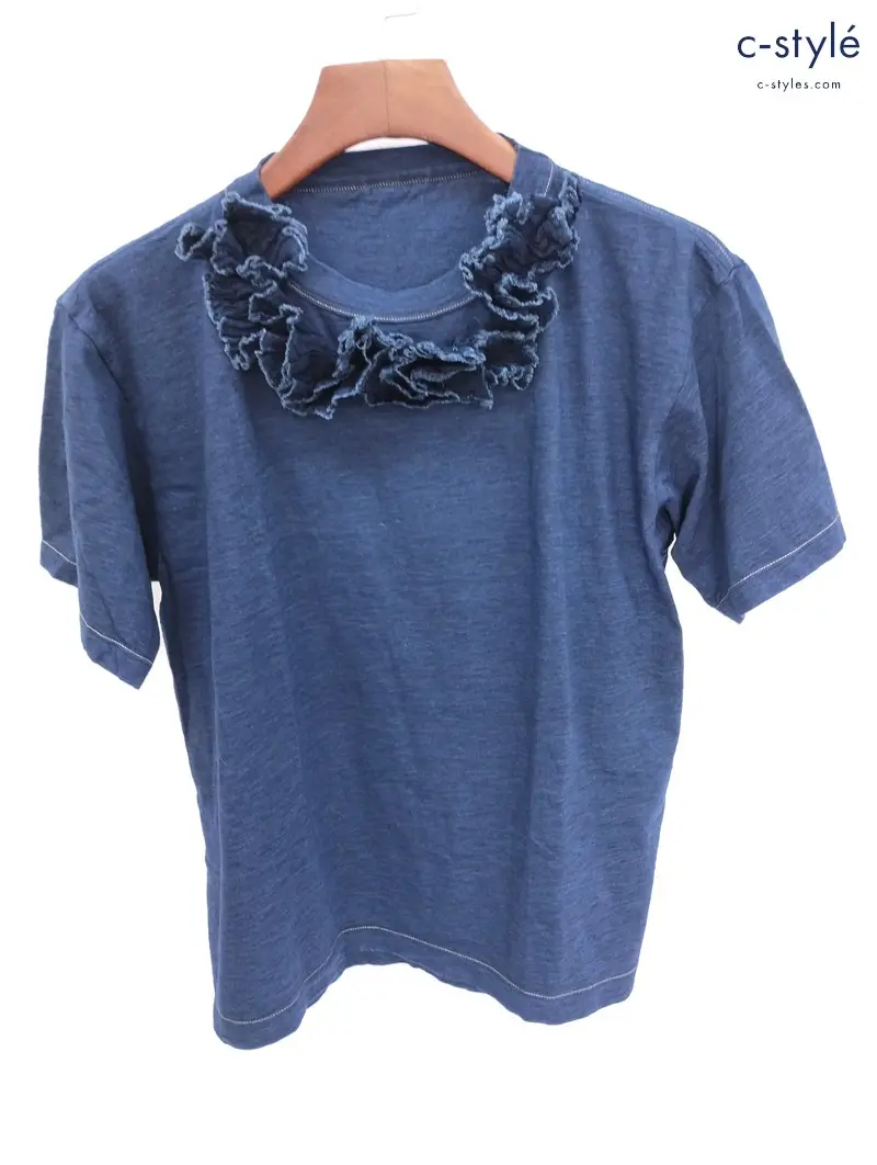 45R フォーティーファイブアール 半袖カットソー インディゴ Tシャツ レディース