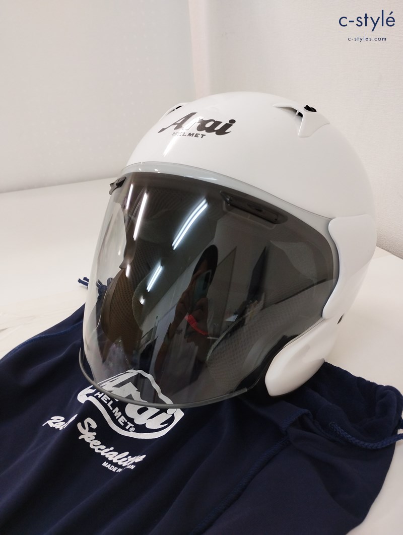 Arai アライ MZ-F ヘルメット 54cm ホワイト 日本製 バイク用品
