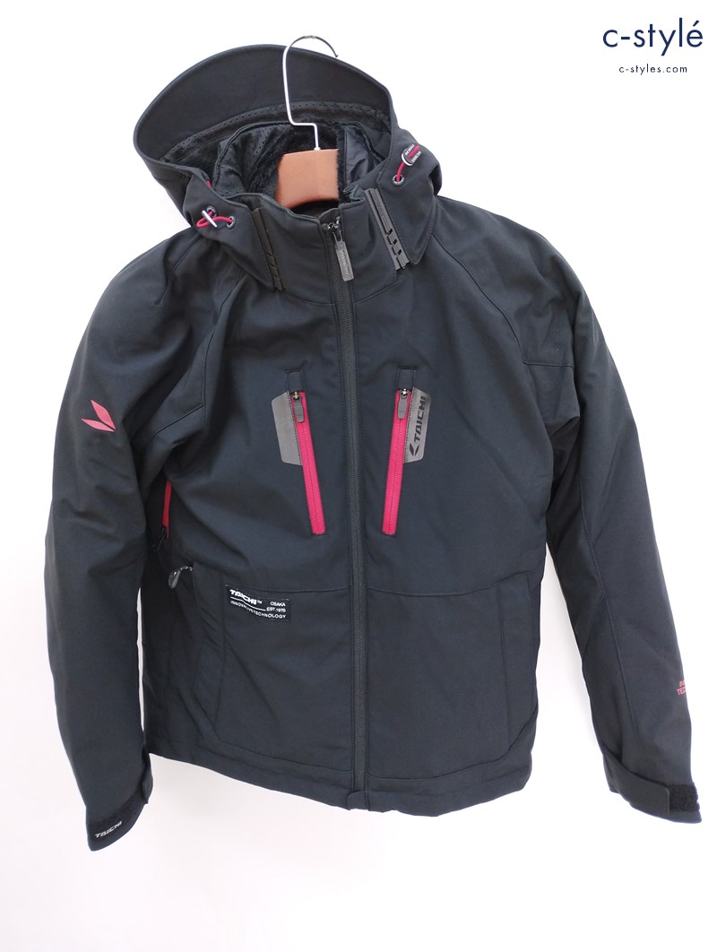 RSTAICHI アールエスタイチ ソフトシエルオールシーズンパーカー S ブラック×レッド RSJ730 バイクウェア