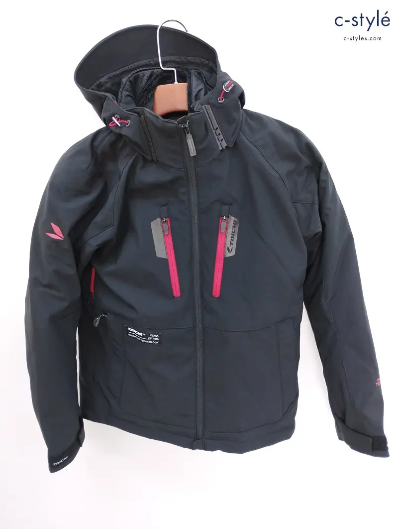 RSTAICHI アールエスタイチ ソフトシエルオールシーズンパーカー S ブラック×レッド RSJ730 バイクウェア