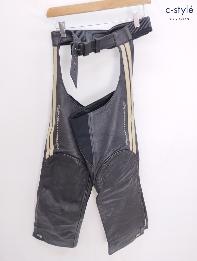 BATES ベイツ パンチングレザーパンツ L ブラック バイクウェア