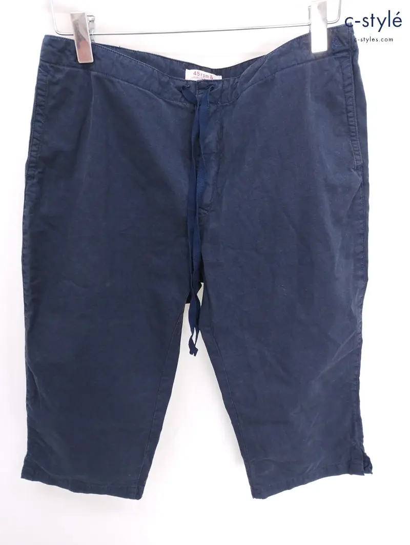 45rpm studio フォーティーファイブアールスタジオ ズボン 2 ネイビー パンツ 綿100% 日本製 レディース