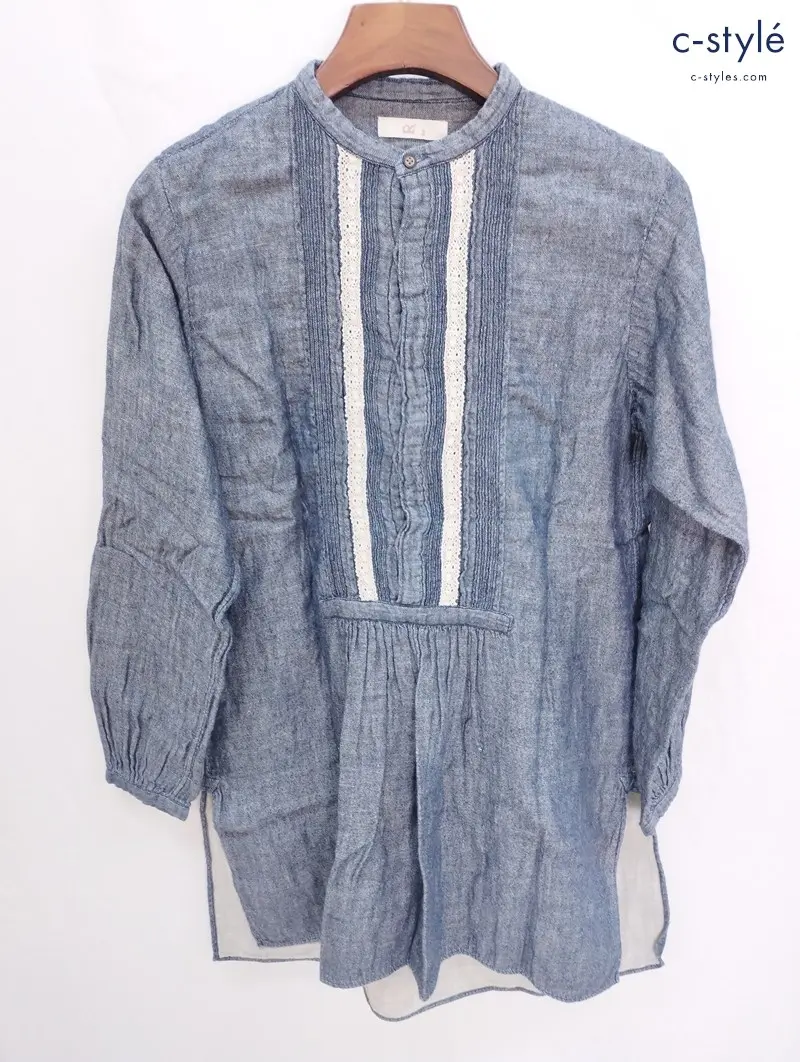 45R フォーティファイブアール レース チュニック ワンピース 2 インディゴ