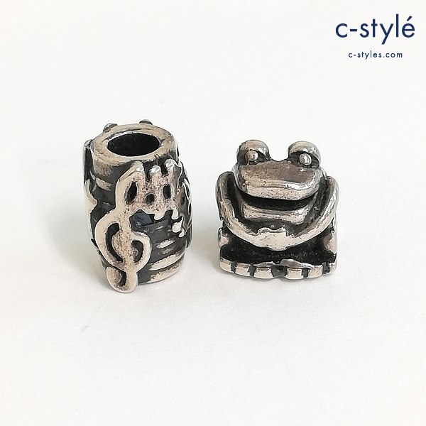 TROLLBEADS トロールビーズ カエル 音符 シルバー LAA 925S 計2点