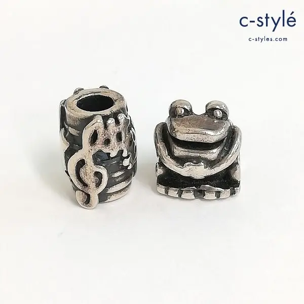 TROLLBEADS トロールビーズ カエル 音符 シルバー LAA 925S 計2点