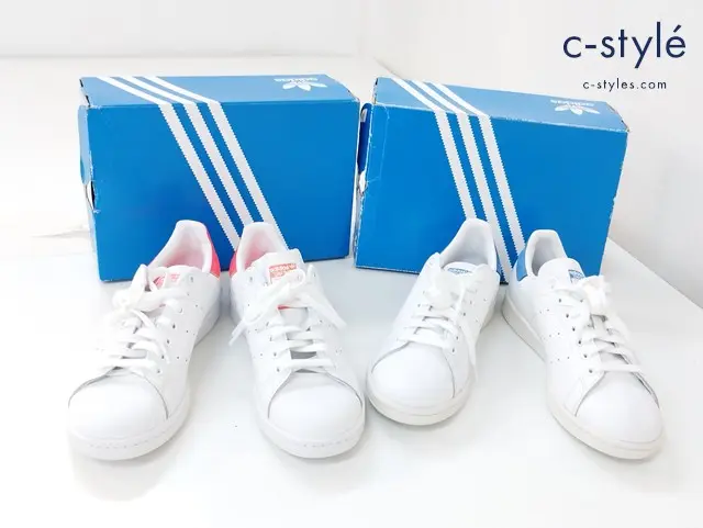 adidas アディダス スニーカー 25cm ホワイト×ブルー ホワイト×オレンジ STAN SNITH BD8022 EE5863