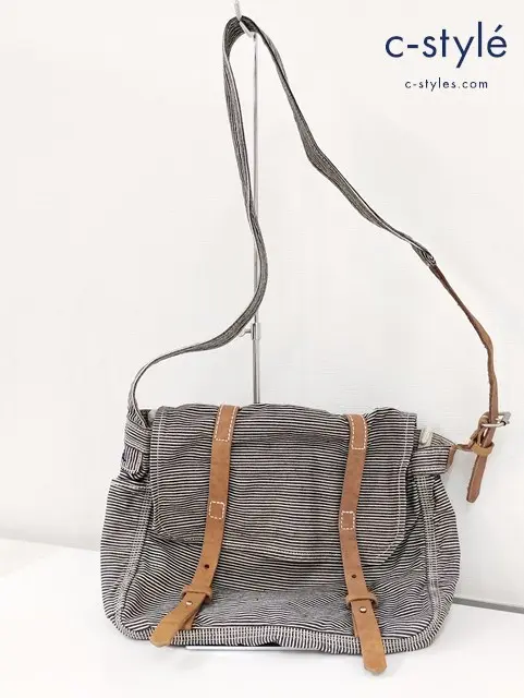 45rpm& ショルダーバッグ ブラック系 綿100% 日本製 レディース