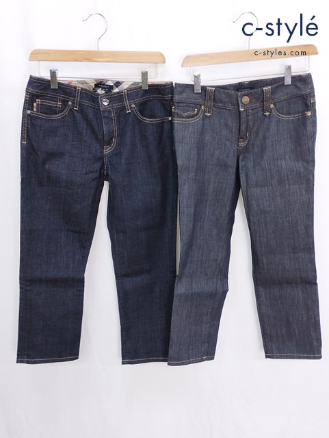 BURBERRY バーバリー デニムパンツ 36 40 インディゴ ジーンズ レディース