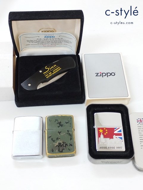 ZIPPO ジッポー オイルライター 香港返還 1997年製 1996年製 カモフラージュ 迷彩 ブラス 1989年製 他 計4点