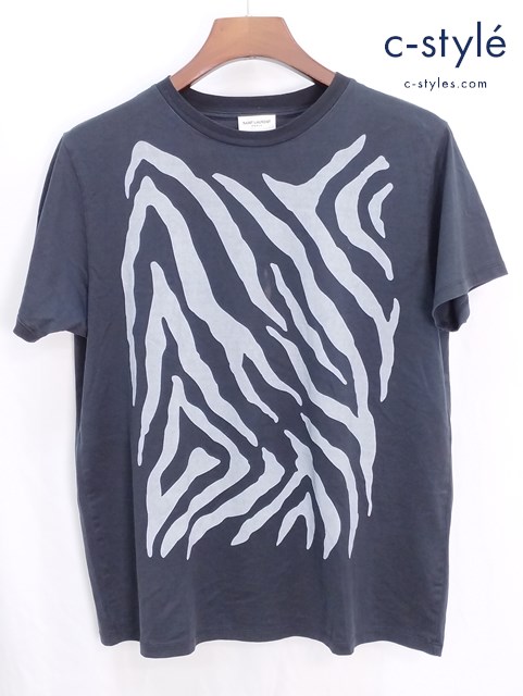 SAINT LAURENT PARIS サンローランパリ 半袖 Tシャツ M ブラック 綿100% 412455 Y2RU1