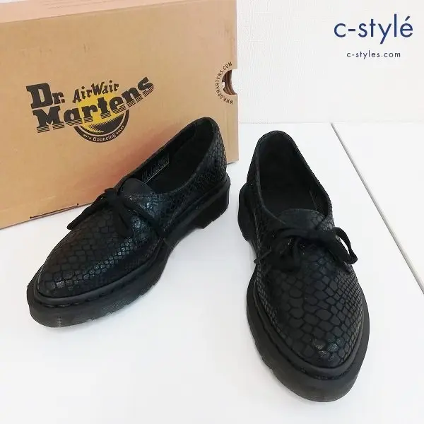 Dr.Martens ドクターマーチン UK4 ブラック SIANO 革 ヘビ レディース