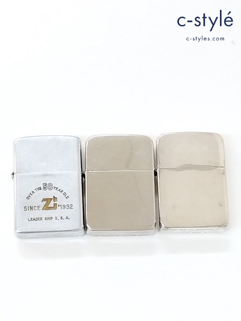 ZIPPO ジッポー オイルライター 無地 ロゴ ケースのみ含む 喫煙具 計3点