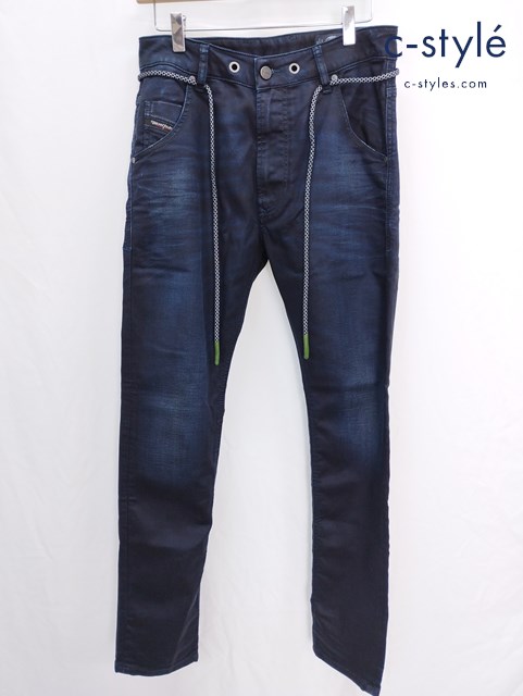 DIESEL ディーゼル デニムパンツ W27 インディゴ系 ジョグジーンズ Gパン ジッパーフライ KROOLEY-X-NE 069IC
