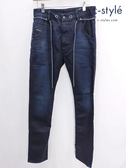 DIESEL ディーゼル デニムパンツ W27 インディゴ系 ジョグジーンズ Gパン ジッパーフライ KROOLEY-X-NE 069IC